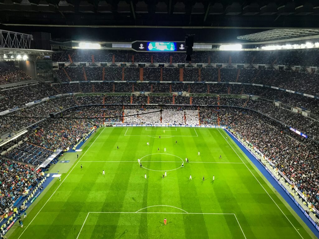 Santiago Bernabéu during a Real Madrid game