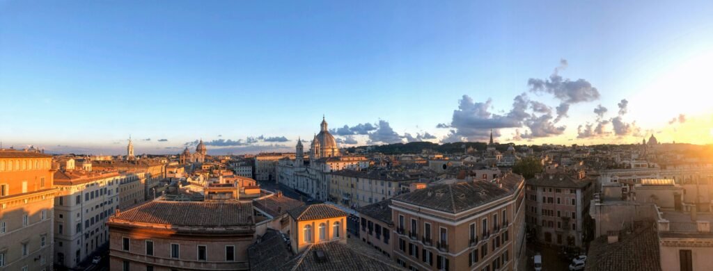 Panoramic view of Rome