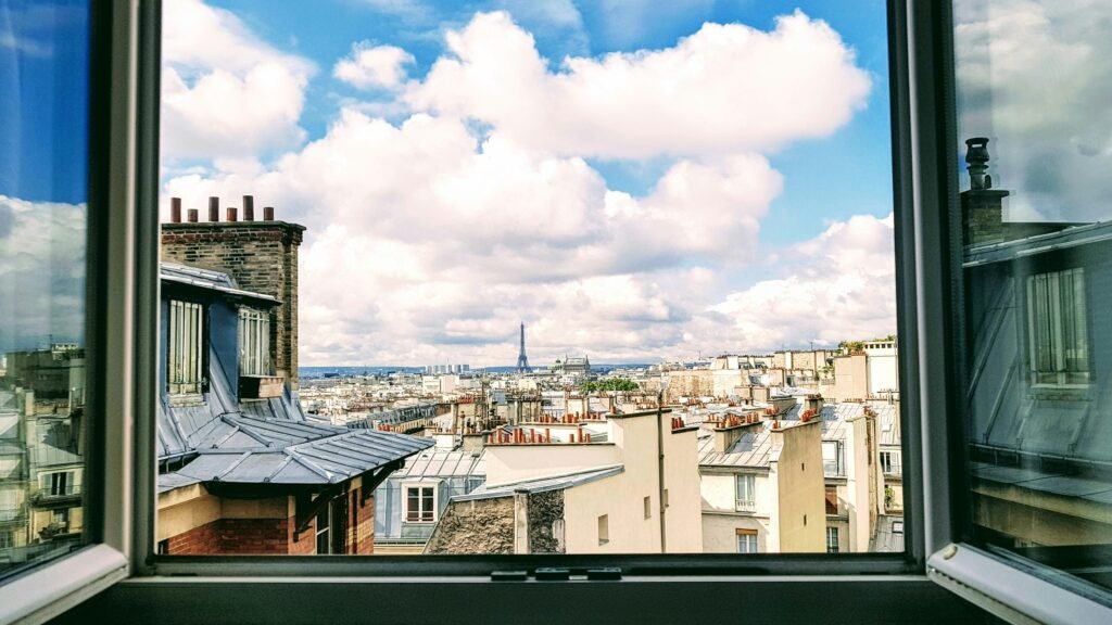 View of Paris from a local hotel