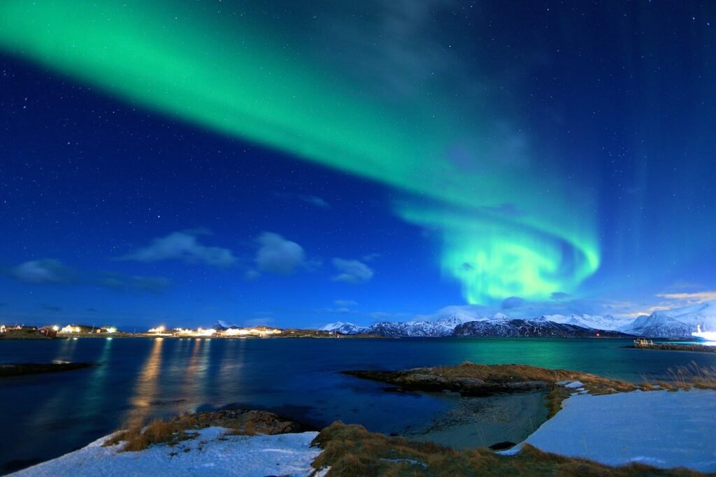 Northern lights over Tromsø during the festival