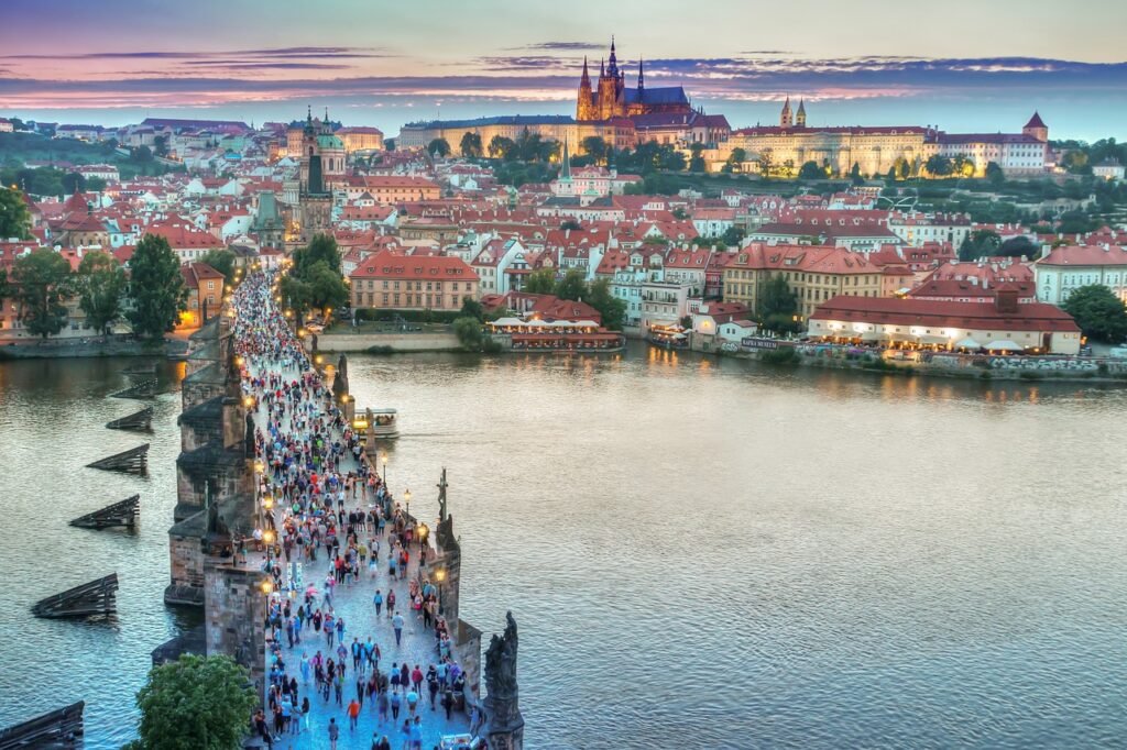 Charles Bridge at sunrise