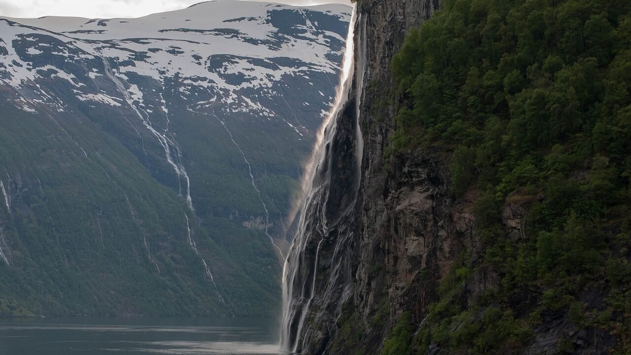 Seven Sisters waterfall in Geirangerfjord - Nature's masterpiece.