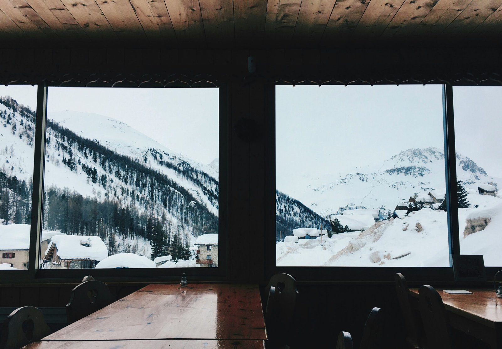 A resort window vier of Val d'Isère.