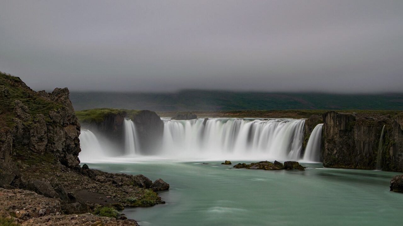 Goðafoss waterfall near Akureyri - Natural wonder of Iceland.